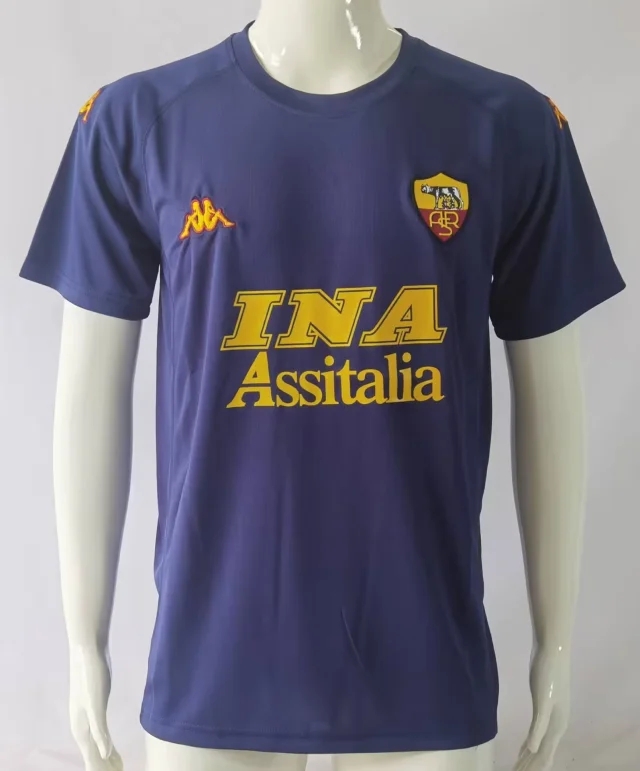 AAA Quality Roma 00/01 Third Blue Soccer Jersey